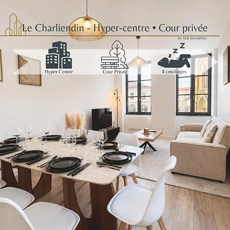 Le Charliendin - Hyper-centre, Cour Privee *